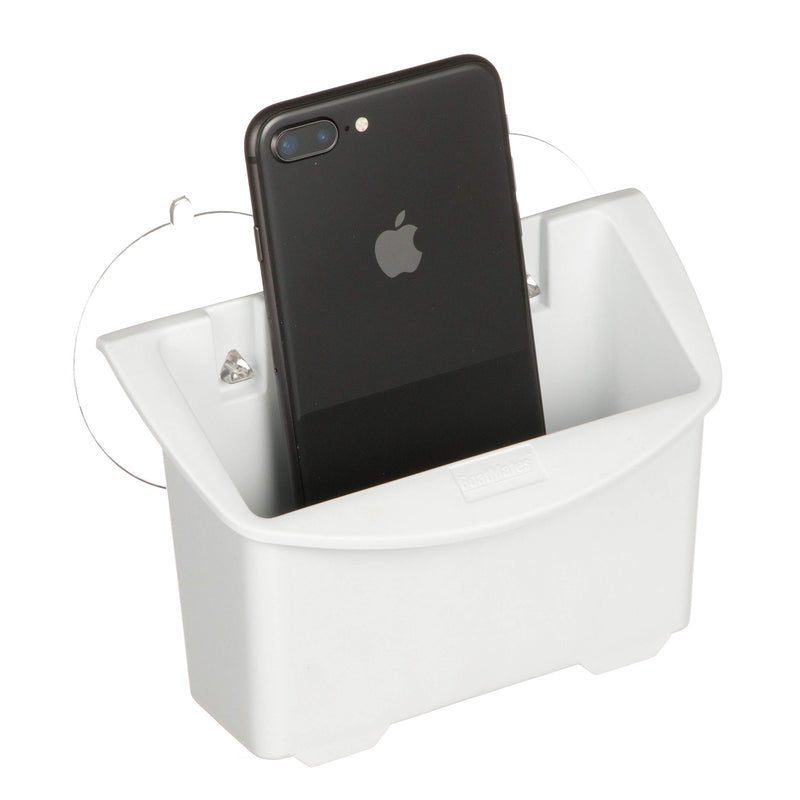 [AUSTRALIA] - Seachoice 79341 Smartphone Plus Caddy with 2 Suction Cups – Mounts On Any Flat Surface, White, One Size 