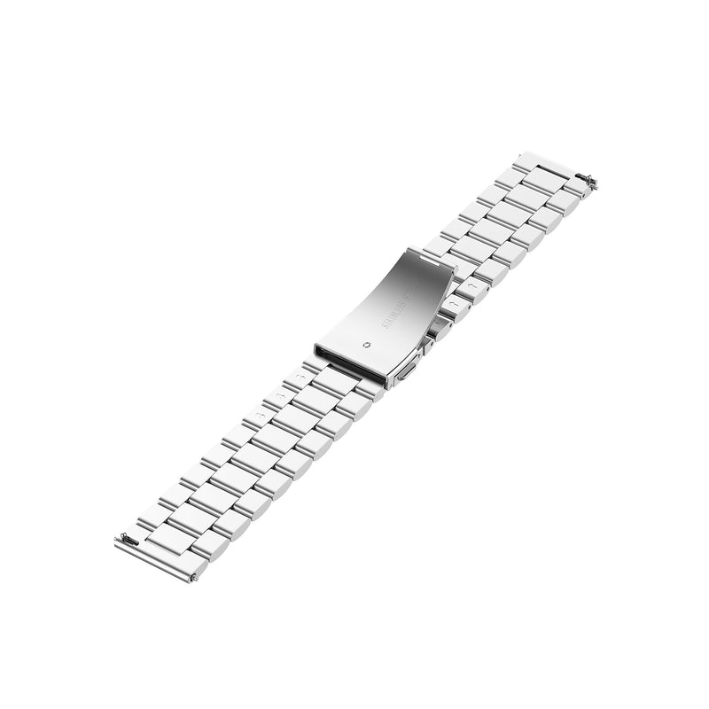 FitTurn Bands Compatible with Veryfitpro Smart Watch ID205 ID205L ID215G ID205U ID205S ID216 Uwatch 3 Uwatch Ufit Uwatch GT Quick Release Classic Stainless Steel Metal WatchBand (Silver) Silver - BeesActive Australia