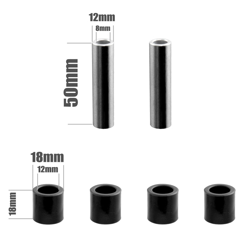 DNM Preload MTB Mountain Wheel Chair Bike Rear Suspension Shock Absorber AL 6061 Coil Spring 750 Lbs 150mm (5.9") x 30mm 160mm (6.23") x 35mm 165mm (6.5") x 35mm with Extra Bushing - BeesActive Australia