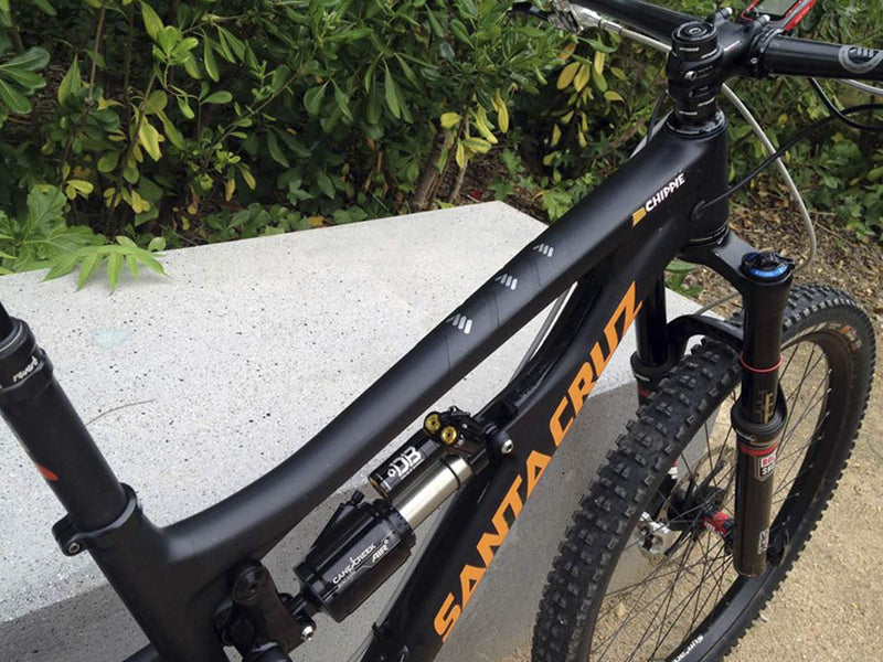 All Mountain Style AMS High Impact Frame Guard Extra Solid Protects your bike from scratches and dings Black/Silver - BeesActive Australia