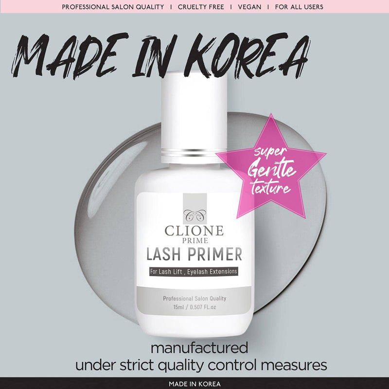 Clione Prime Lash Lift Primer – 15ml, Higher Glue Retention, Protein and Oil Remover, Promotes Adhesive Bonding Power, Oil Free Cleanser, Professional Korean Eyelash Extension Primer - BeesActive Australia