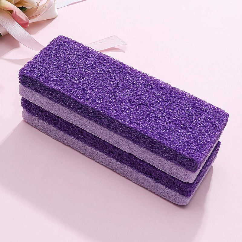 HEALIFTY 2Pcs Foot Pumice Stone Exfoliator Pedicure File Block Callus Remover Scrubber (Purple) - BeesActive Australia