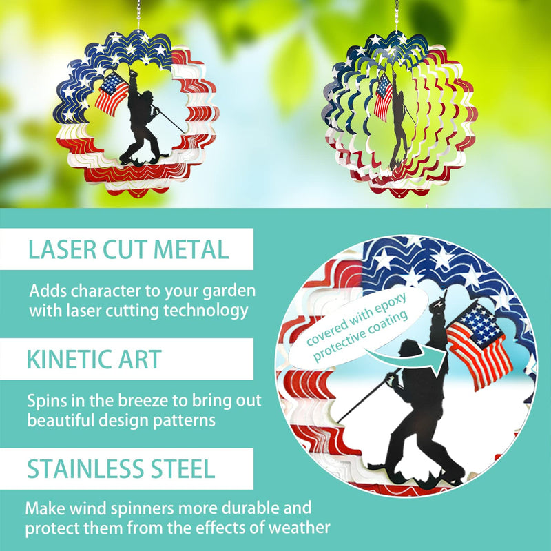 Metal Wind Spinners - 3D Wind Spinner, Bigfoot Spinner Hanging for Indoor and Outdoor, Magical Kinetic Wind Catchers & Spinners Decoration for Patio Lawn Idea, Big Foot Sasquatch Gifts 1.bigfoot - BeesActive Australia