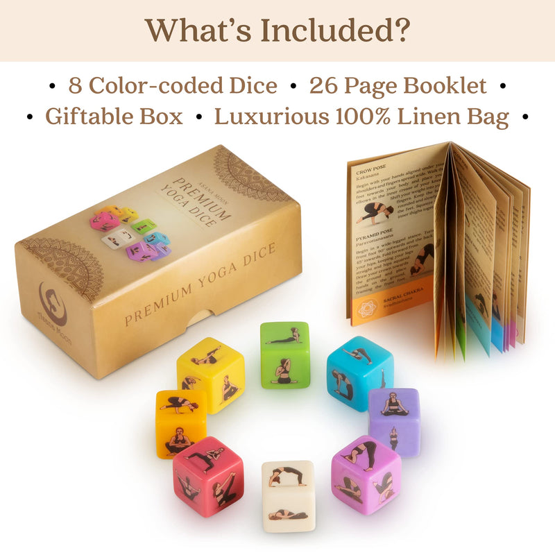 Yoga Dice by Asana Moon  One of the Unique Yoga Gifts for Women or Any Yoga Lover  Yoga Stuff for Teachers and Yogis  Yoga Game and Gift Idea for Instructors and Meditation Practitioners - BeesActive Australia