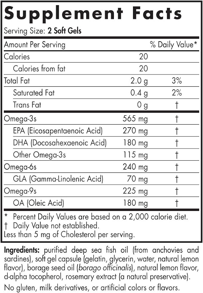 Nordic Naturals Complete Omega Lemon - Soft Gel, 180 Count - BeesActive Australia