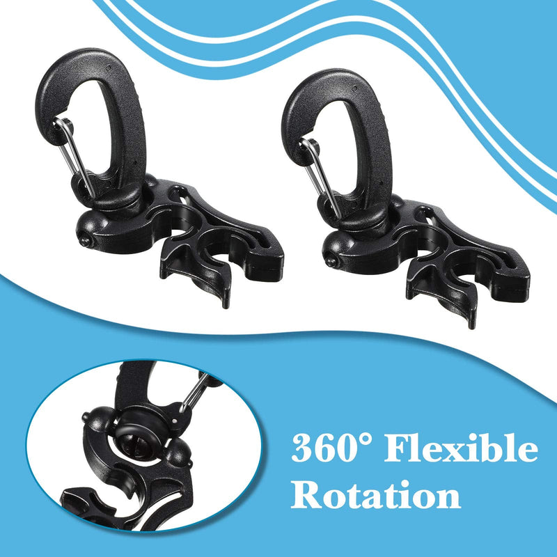 Weewooday 3 Pieces Scuba Diving Hose Holder Clip Scuba Diving Double BCD Hose Clip with Snap Hook Buckle for Dive Snorkeling Accessories - BeesActive Australia