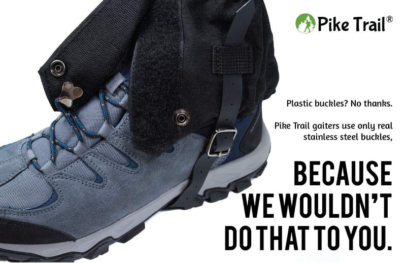 Pike Trail Leg Gaiters – Waterproof and Adjustable Snow Boot Gaiters for Hiking, Walking, Hunting, Mountain Climbing and Snowshoeing Black - BeesActive Australia