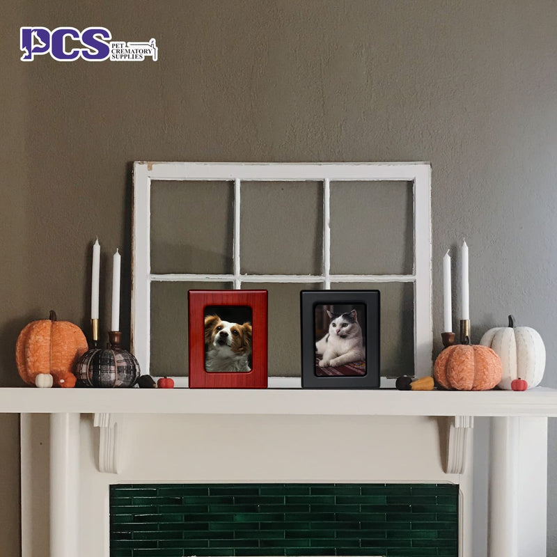PCS Pet Photo Urns for Dogs Ashes, Dog Urns for Ashes, Pet Cremation Box S(0-25lbs) Black - BeesActive Australia