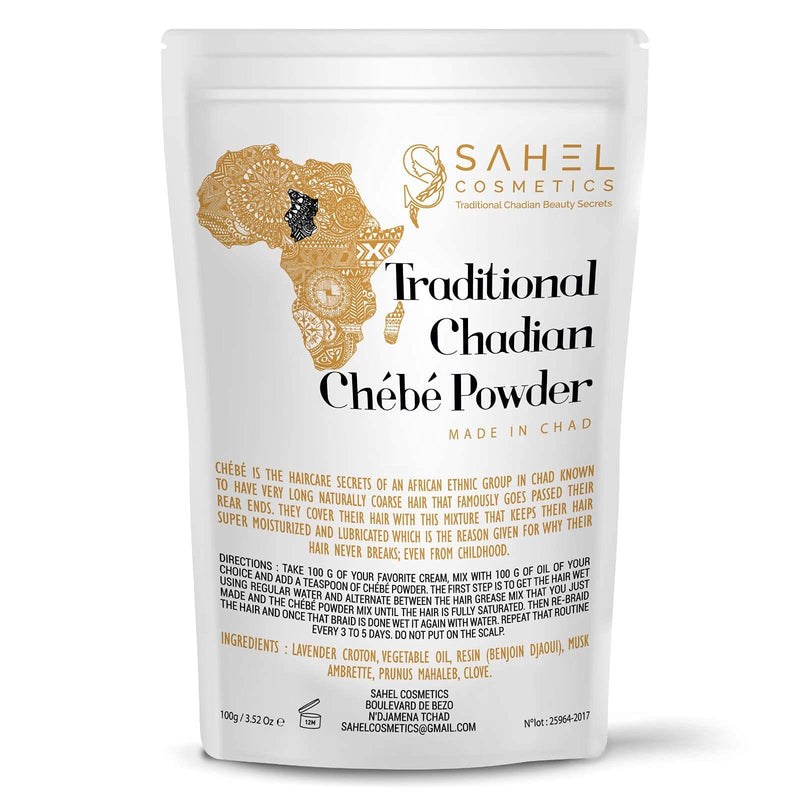 Uhuru Naturals Sahel Cosmetics Chebe Powder (100 Grams) - All-Natural Ingredients Promotes Hair Growth Helps Prevent Breakage Formulated for Kinky Hair Available in 4 Sizes 100 Gram (Single Pouch) - BeesActive Australia