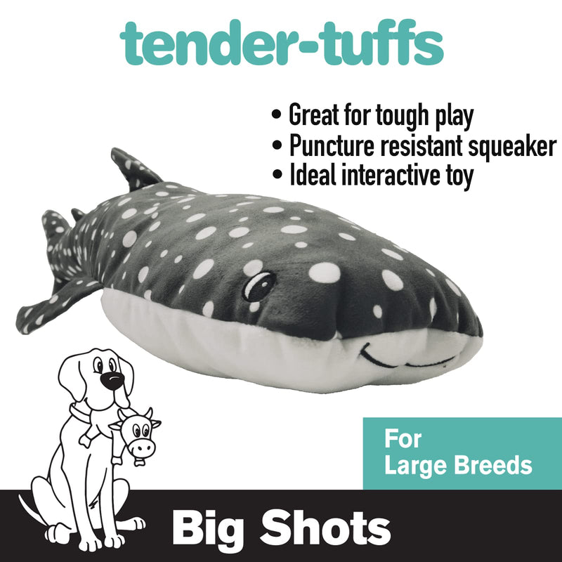 Snuggle Puppy Tender-Tuffs Extra Large Plush Dog Toys Bundle - XL Whale Shark and Manatee - Tough Marine Animal Squeaky Toys - BeesActive Australia