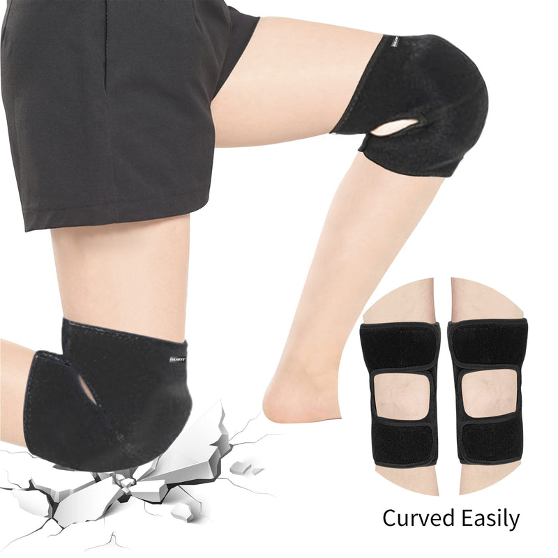 ONTYZZ Kids Knee Pads with Thickened SBR Pads Adjustable Anti-Slip Knee Pads for Kids Soft Knee Pads for Volleyball Cycling Dancing Soccer Hockey Black S= leg circumference: 21-31CM - BeesActive Australia