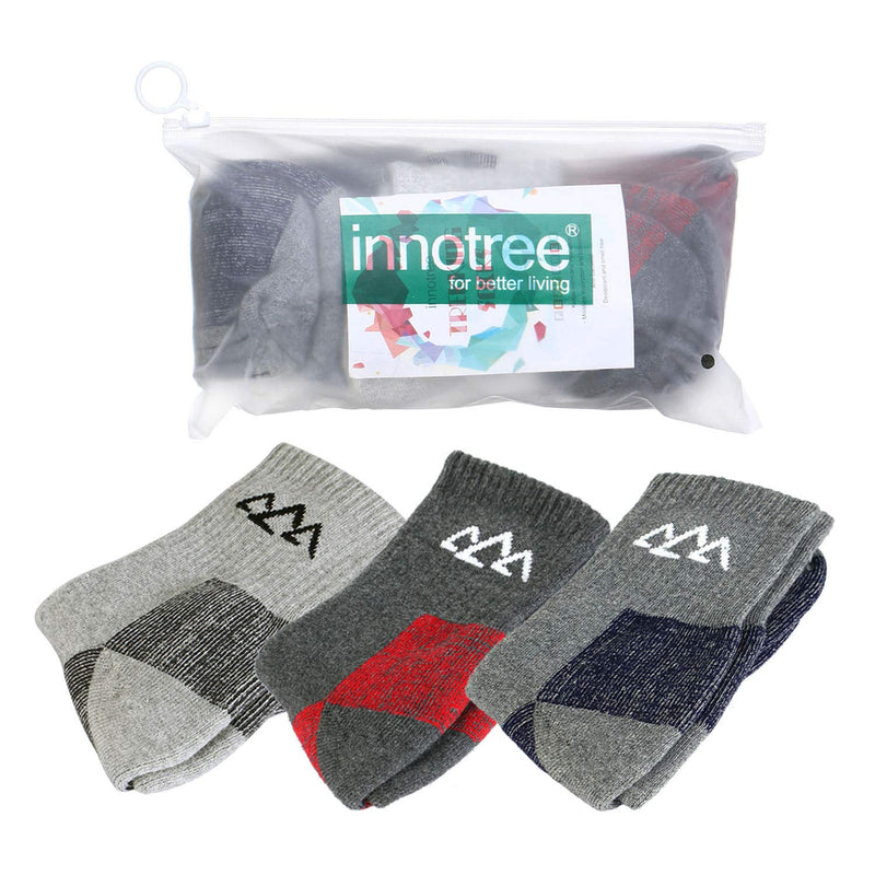 innotree 3 Pack Men's Full Cushioned Hiking Walking Socks, Quarter Crew Socks Men's Quarter - BeesActive Australia