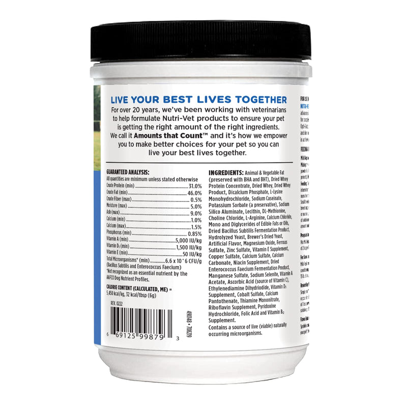Nutri-Vet Milk Replacement For Puppies | Healthy Gut Support with Probiotics | 12 Ounces - BeesActive Australia