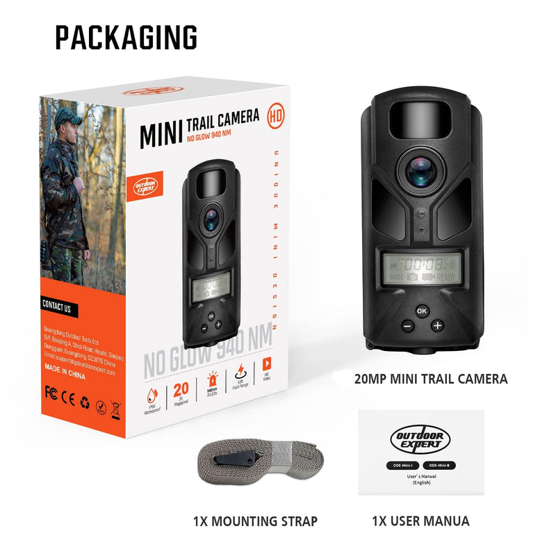 20MP Mini Trail Camera,1080P Hunting Trail Camera with No Glow 940nm Night Vision Motion Activated IP66 Waterproof,80ft Illumination Range Outdoor Expert Hunting Game Cam for Wildlife Monitoring - BeesActive Australia