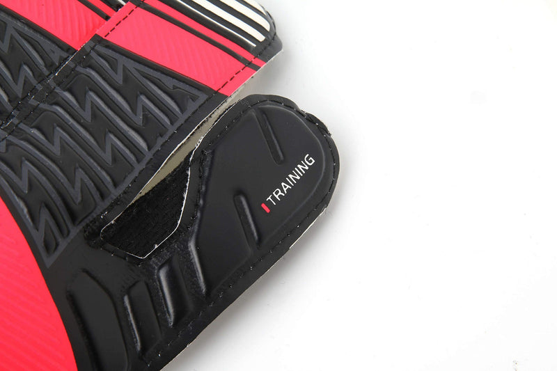 Kelme Soccer Goalkeeper Gloves  Indoor and Outdoor - Training, Match and Professional Goalie Gloves for Adults and Kids with Finger Protection Black/Red Size 5 (Youth) - BeesActive Australia