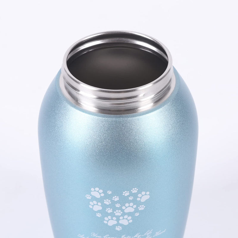 Youdear Memorials Stainless Steel Pet Urns,Premium Urns for Dog and Cat Ashes,Suitable Size Urns for Pet Ashes Medium Blue - BeesActive Australia