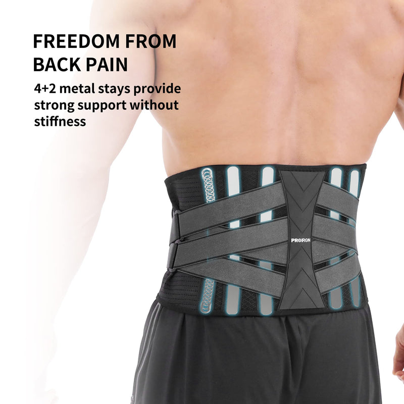 PROIRON Lower Back Support Belt for Men and Women - Lumbar Support Brace for Pain Relief, Sciatica, Scoliosis, Hernated Disc - Adjustable and Breathable (2 Sizes M/L - Waist 70cm to 115cm) L (Waist Size: 35" - 45") - BeesActive Australia