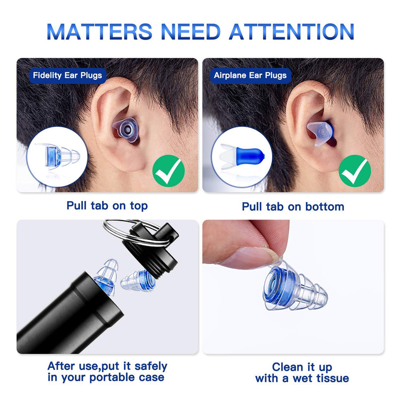 SureFire EP4 Sonic Defenders Plus filtered Earplugs, triple flanged design, reusable, Black, Medium - BeesActive Australia
