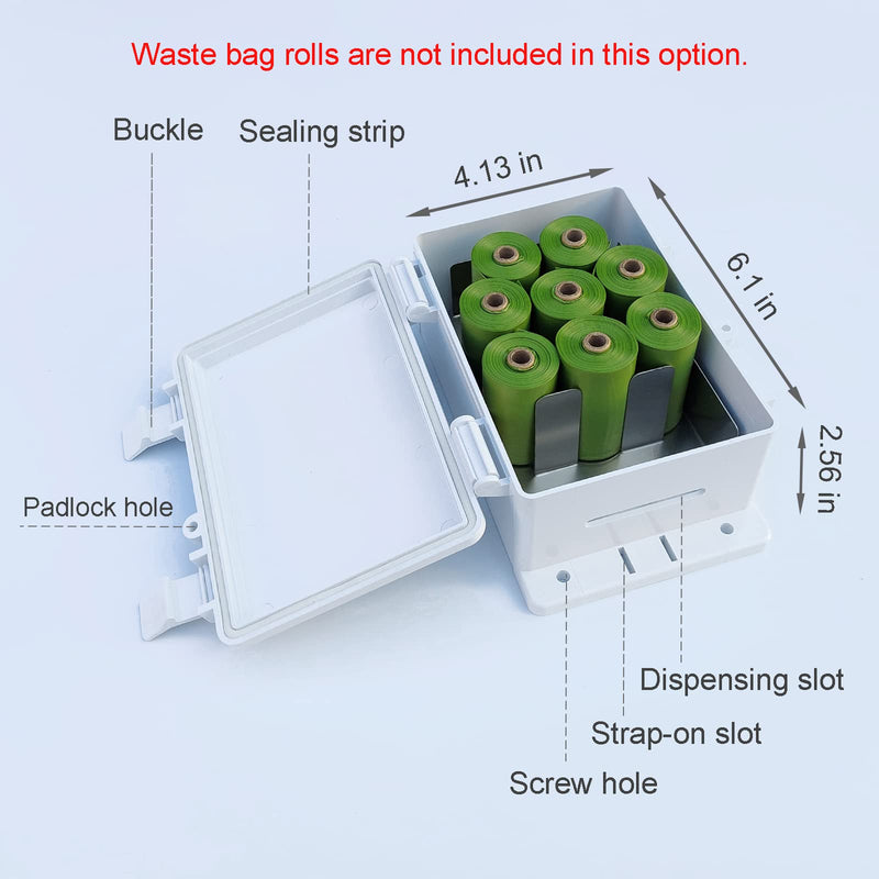 Dog Poop Bag Dispenser Wall Mount Waterproof Outdoor Dog Bag Dispenser | Printed With Cute Clean Up Dog Poop Signs | Stake, Pole, Fence Mounted | Fits Home, Porch, Lawn, Yard（only dispenser) only dispenser - BeesActive Australia