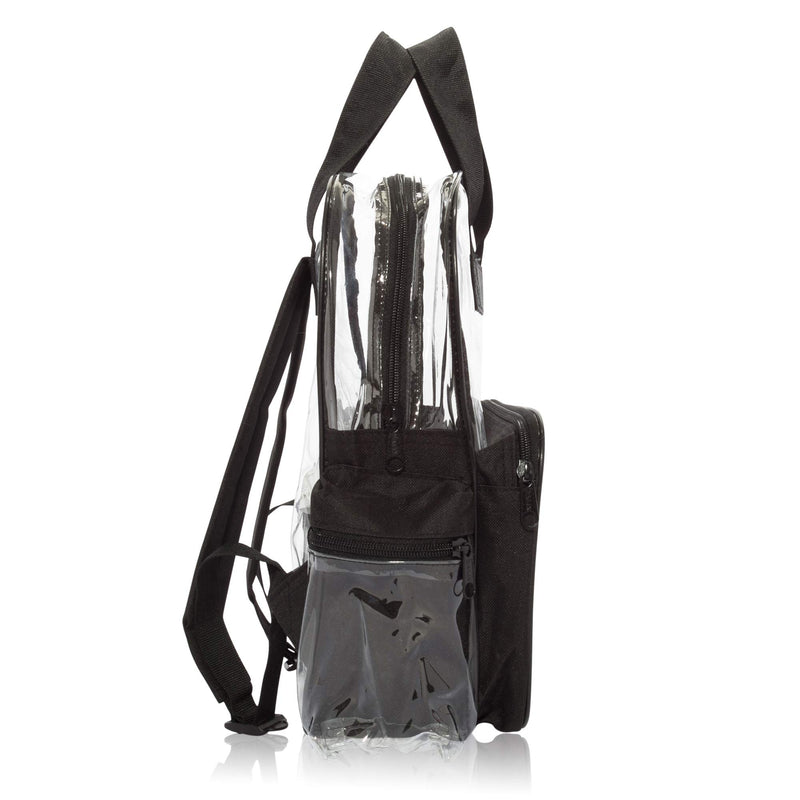 DALIX Small Clear Backpack Bag in Black - BeesActive Australia