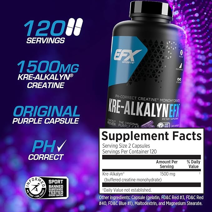 [Value Size] Crealkaline EFX (High Purity Creatine) 240 Tablets [Directly Delivered Overseas] (240 Tablets) - BeesActive Australia