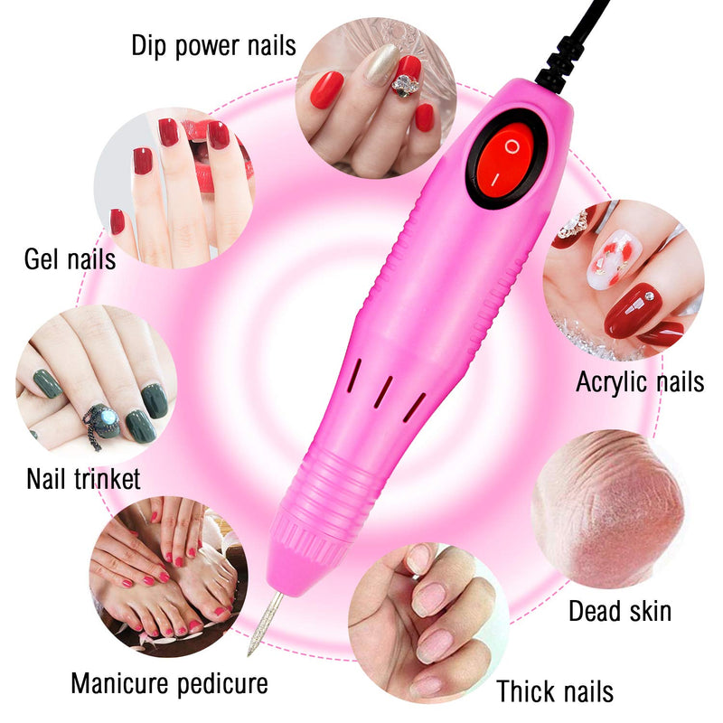 Electric Nail Drill for Acrylic Nails,Electric Nail File Kit,Acrylic File for Exfoliating, Grinding, Polishing, Nail Removing,Women Home and Salon Use - BeesActive Australia