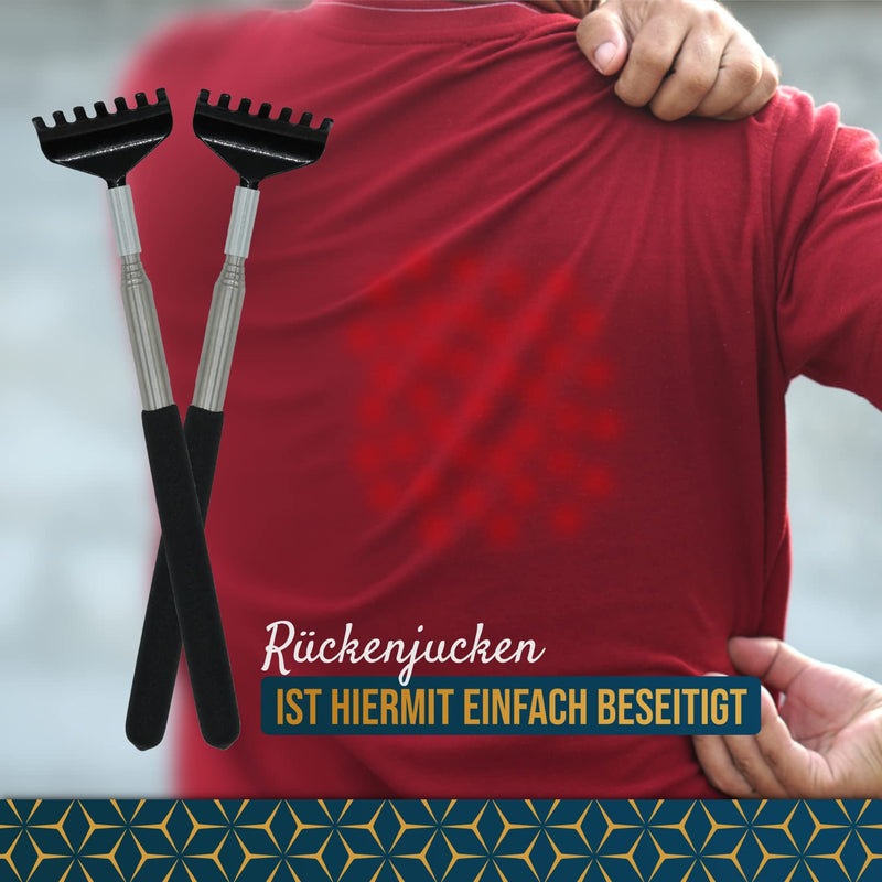 Pack of 2 Back Scratcher for Smooth Scratching Against Itching. Extendable Back Scratcher for Men and Women with Wide Head for Maximum Scratching Surface and Strong Telescope (20 to 68 cm) Pack of 2 - BeesActive Australia