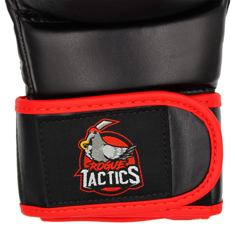 Rogue Tactics MMA Gloves for Men and Women, Protective Grappling Gloves for Sparring, Kickboxing, Boxing, and Martial Arts, Bag Gloves with Open Palms for Training, Black and Red Gloves S/M - BeesActive Australia