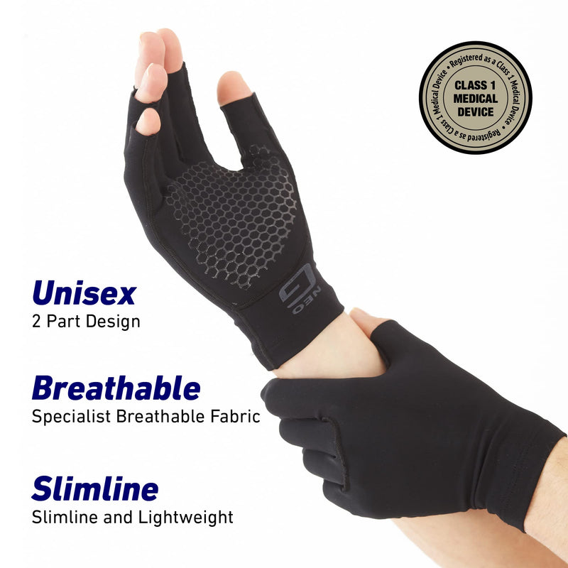 Neo-G Arthritis Gloves – Compression Gloves for Arthritis, RSI, Joint Pain - Dual Layer System for Optimum Mobility, Flexibility, Warmth and Comfort - Class 1 Medical Grade - 1 Pair – M Medium: 19 - 21 cm / 7.5 - 8.3 In - BeesActive Australia