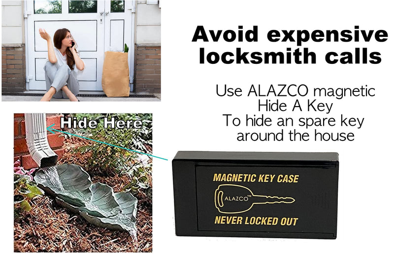 ALAZCO Large Heavy Duty Magnetic Hide-a-Key Holder for Over-Sized Keys, Car House Shed Boat Spare Keys - Extra-Strong - AZM1HK 1pc - BeesActive Australia