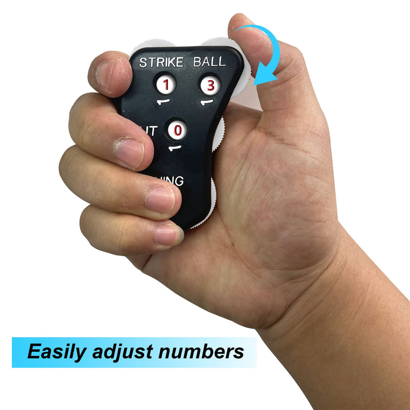 Joewuzun 4 Wheel Umpire Indicator- Baseball Umpire Counter Clicker 4-Wheel Call Order Indicator- Baseball Clicker Outs Innings Balls and Strike Clicker for Softball - BeesActive Australia