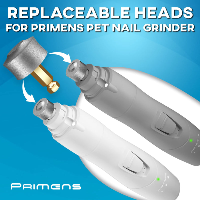 Professional Dog Nail Grinder Replacement Head (Pack of 3 Bits) - Diamond Replaceable Tip for Pet Claw Grooming, Spare Grinding Wheel for Large, Medium & Small Dogs Pack of 3 Bits - BeesActive Australia