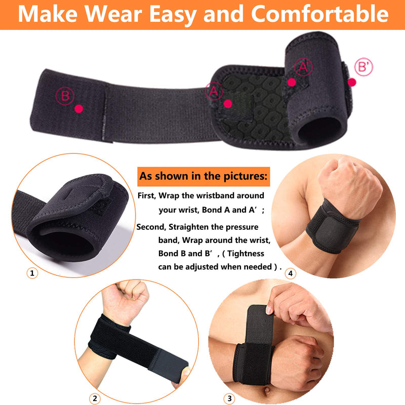 Wrist Brace, 2 PACK Wrist Wraps for Carpal Tunnel for women and men. Wrist Straps for Weightlifting, Working Out and Pain Relief. Flexible, Highly Elastic, Adjustable, Comfortable and Multi-Functional Starry sky black One Size - BeesActive Australia