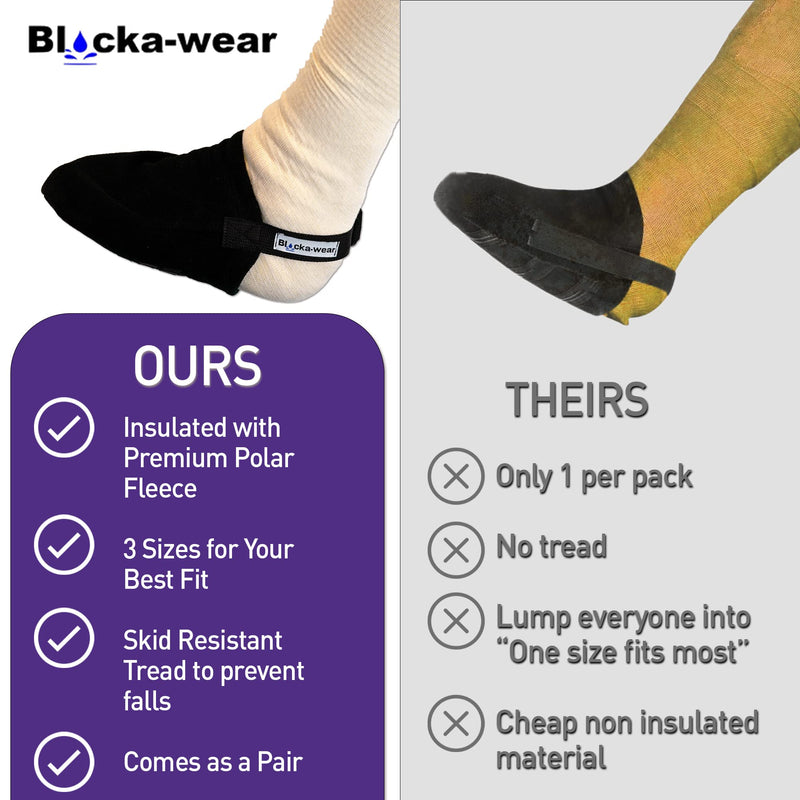 Blocka-wear Cast Sock Over Cast - Pack of 2 – Leg Cast Toe Protector - Keep Toes Warm & Clean for Plaster Cast – Lightweight - Comes in 3 Sizes for Men & Women - Shoe Size UK 3-6 (EU 35-39) Shoe Size UK 3-6 (EU 35-39) - BeesActive Australia