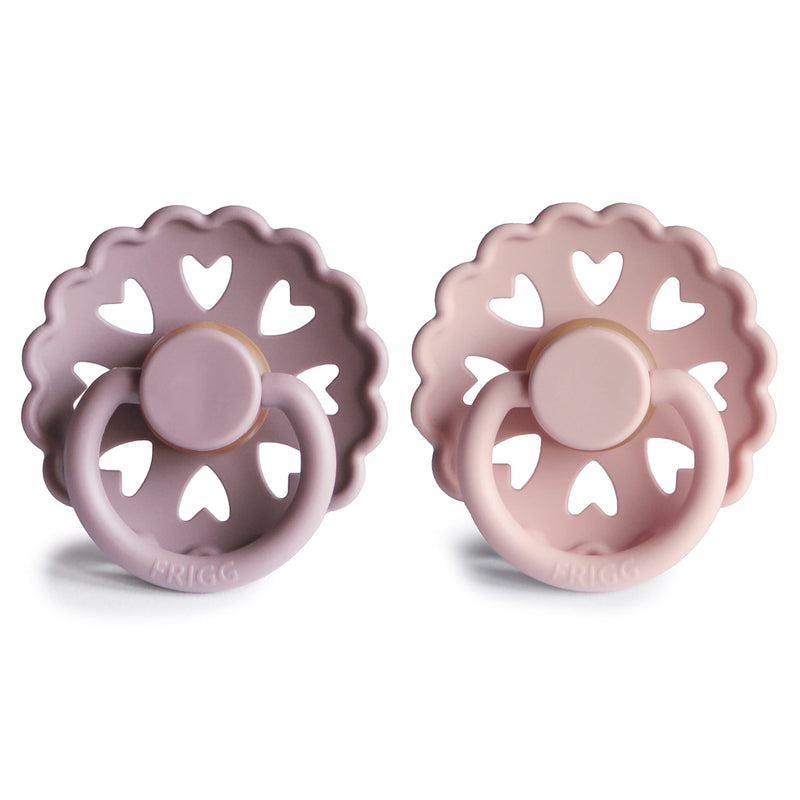 FRIGG Andersen Fairytale Natural Rubber Baby Pacifier | Made in Denmark | BPA-Free (Twilight Mauve/Primrose, 6-18 Months) - BeesActive Australia