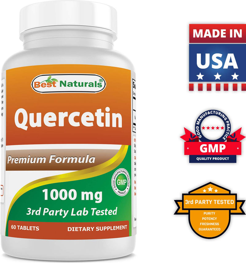 Best Naturals Quercetin 1000 mg Tablet - Immune Health - 60 Count (60 Count (Pack of 1)) 60 Count (Pack of 1) - BeesActive Australia