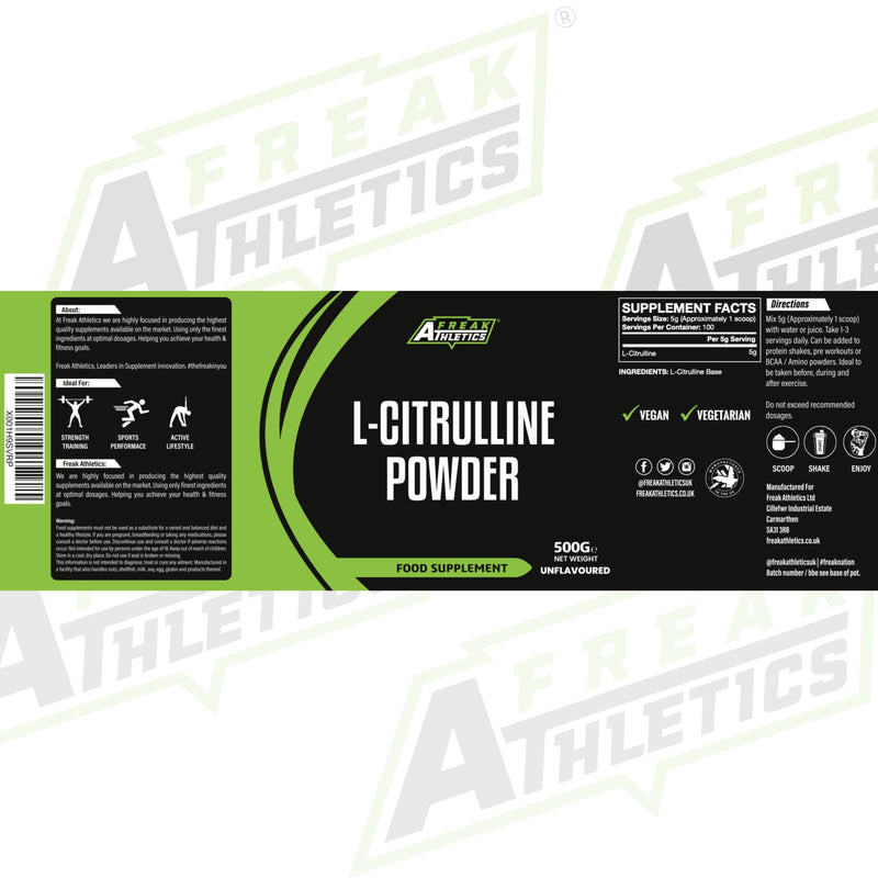 L-Citrulline Powder 500g Unflavoured by Freak Athletics - BeesActive Australia