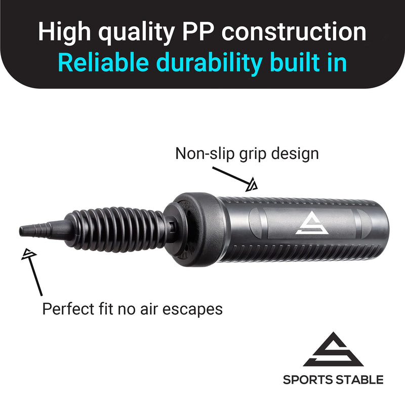 Sports Stable Exercise Ball Pump, Dual Inflation Manual Air Pump for Your Yoga and Pilates Ball, Pool Inflatables, and Party Balloons - BeesActive Australia