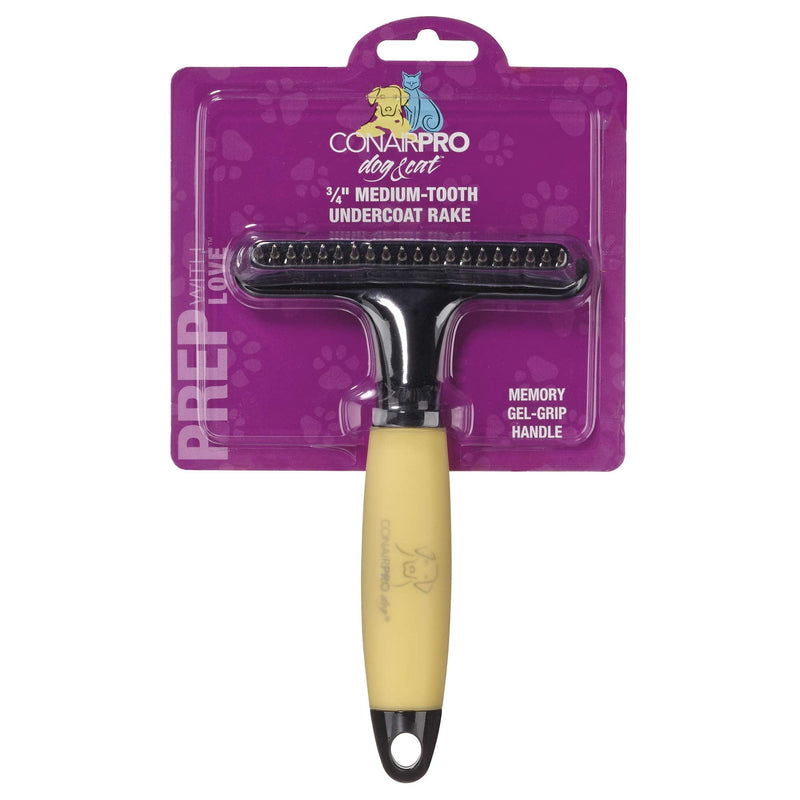 CONAIRPRO dog & cat Grooming Rakes and Shedding Tools Medium-Tooth Undercoat - 3/4" - BeesActive Australia