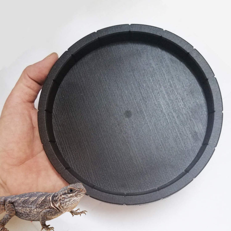 Fuongee Reptile Feeding Dish Bowl Food and Water Bowl Tortoise Dish Reptile Tank Decor, Dia 6.7 Inches, Round - BeesActive Australia