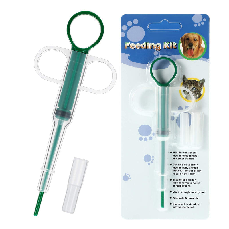 Nuanchu 2 Pieces?Cat Pill Shooter Pill Dispenser?Dog?Piller?Pill?Gun?Pet Tablet?Syringe Pusher Soft Tip?Pet Medicine?Feeder for Feeding Small Animals Green - BeesActive Australia