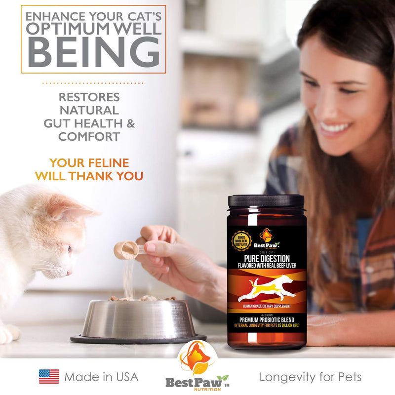 Best Paw Nutrition Dog & Cat Premium Probiotic Prebiotic & Digestive Enzymes 5 Billion CFU Organic Turmeric Coconut Oil Pure Pumpkin & Kelp for Healthy Bowels Gut & UTIs - BeesActive Australia