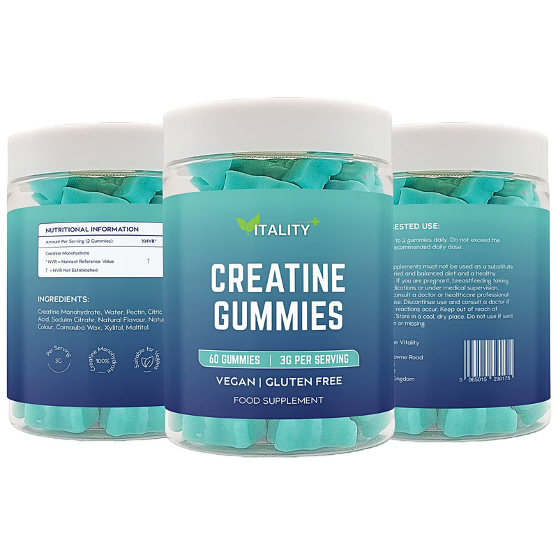 Pure Creatine Monohydrate Gummies | 3g Creatine per Serving | 1 Month Supply | Support Muscle Growth | Boost Workout Performance & Muscle Recovery - BeesActive Australia
