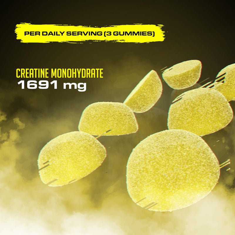 Demon Labz Creatine Gummies - 90 Gummies, Lemon Flavour, Creatine Monohydrate for Men & Women - BeesActive Australia
