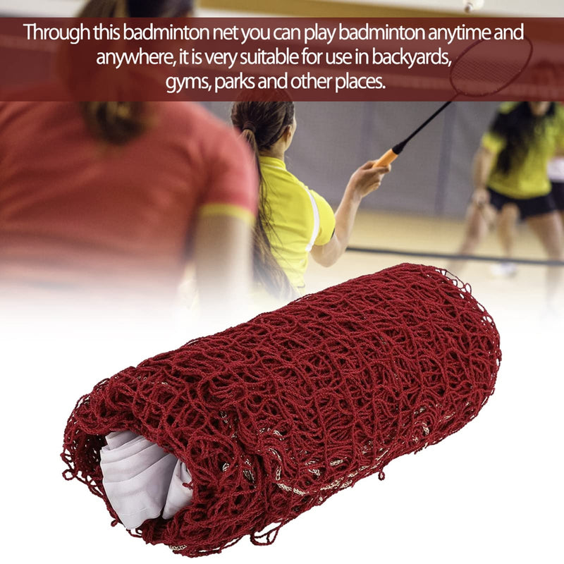 Portable Adjustable Badminton Net, Durable Volleyball Badminton Mesh Net for Outdoor Sports Entertainment Training(Red) - BeesActive Australia