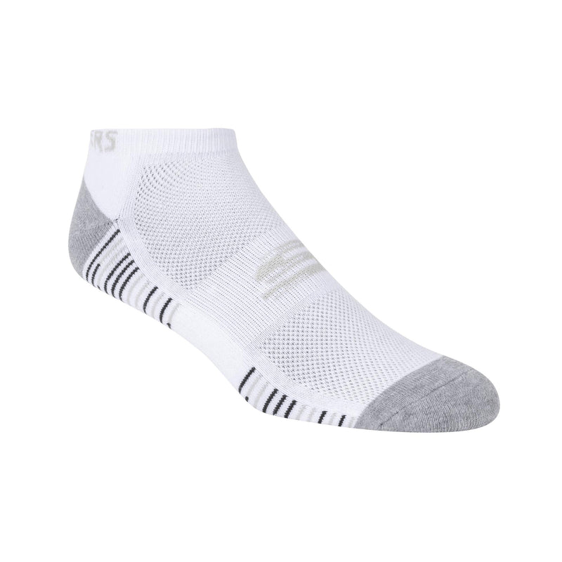 Skechers mens 6 Pack Low Cut Socks One Size White/Gray - BeesActive Australia