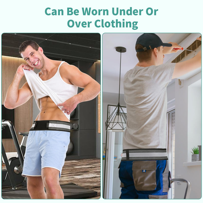 Si Belt Sciatica Brace Women Men Sacroiliac Hip Support Belt Pain Relief Compression Belt for Lower Back Joint Pelvic Sacrum Pregnancy Nerve Sciatic Trochanteric - Medium Large Size for 32-47in M/L Size For 32 - 47 in - BeesActive Australia