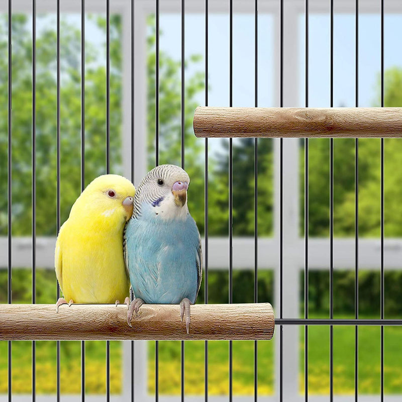 Tfwadmx Parakeet Perch Bird Stand Toy Natural Wood Platform Grinding Nail Cage Accessories for Small Birds Cockatiels Lovebirds Budgie Parrots 8 PCS - BeesActive Australia