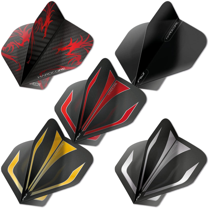 RED DRAGON Hardcore Selection Pack Extra Thick Standard Dart Flights - BeesActive Australia