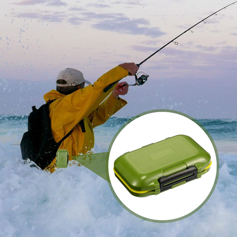 2 Pieces Small Tackle Box Mini Fishing Tackle Boxes Waterproof Fishing Lures Box and Tackle Organizer Box Containers for Trout, Jewelry, Bead (Green) Green - BeesActive Australia